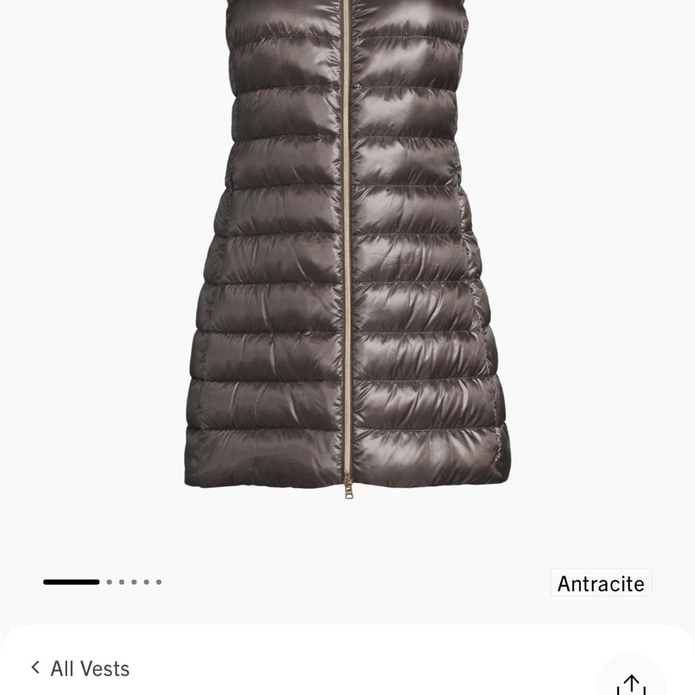Herno Metallic Gray Puffer Vest - Iconico